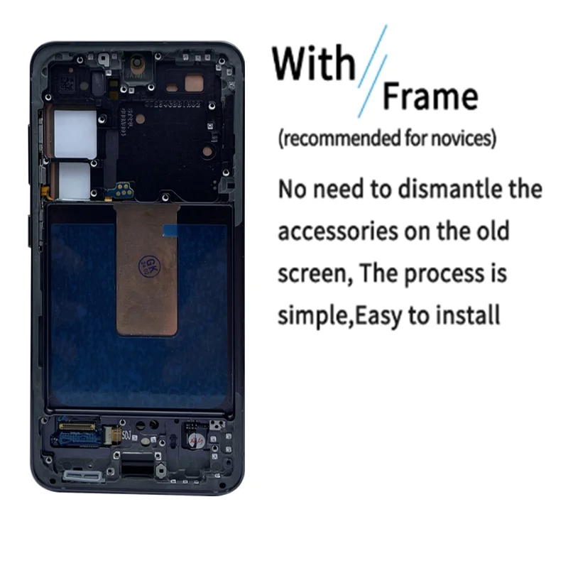 Super AMOLED S23 Screen For Samsung Galaxy S23 SM-S911B SM-S911U LCD Display Digital Touch Screen with Frame