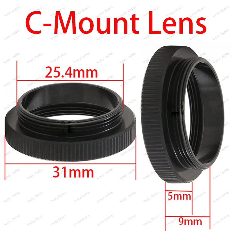 

5mm C-port extension ring C-CS adapter ring C-port turn CS port Industrial camera connection ring lens collar matte
