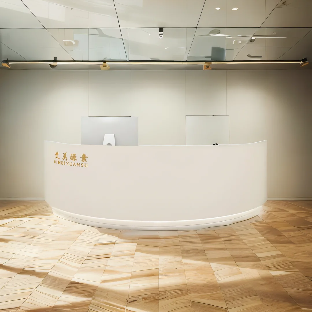 

Reception Counter Desk Long Hairdressing Minimalist Furniture Luxurious Office Front Modern Table Escritorio Simple Salon