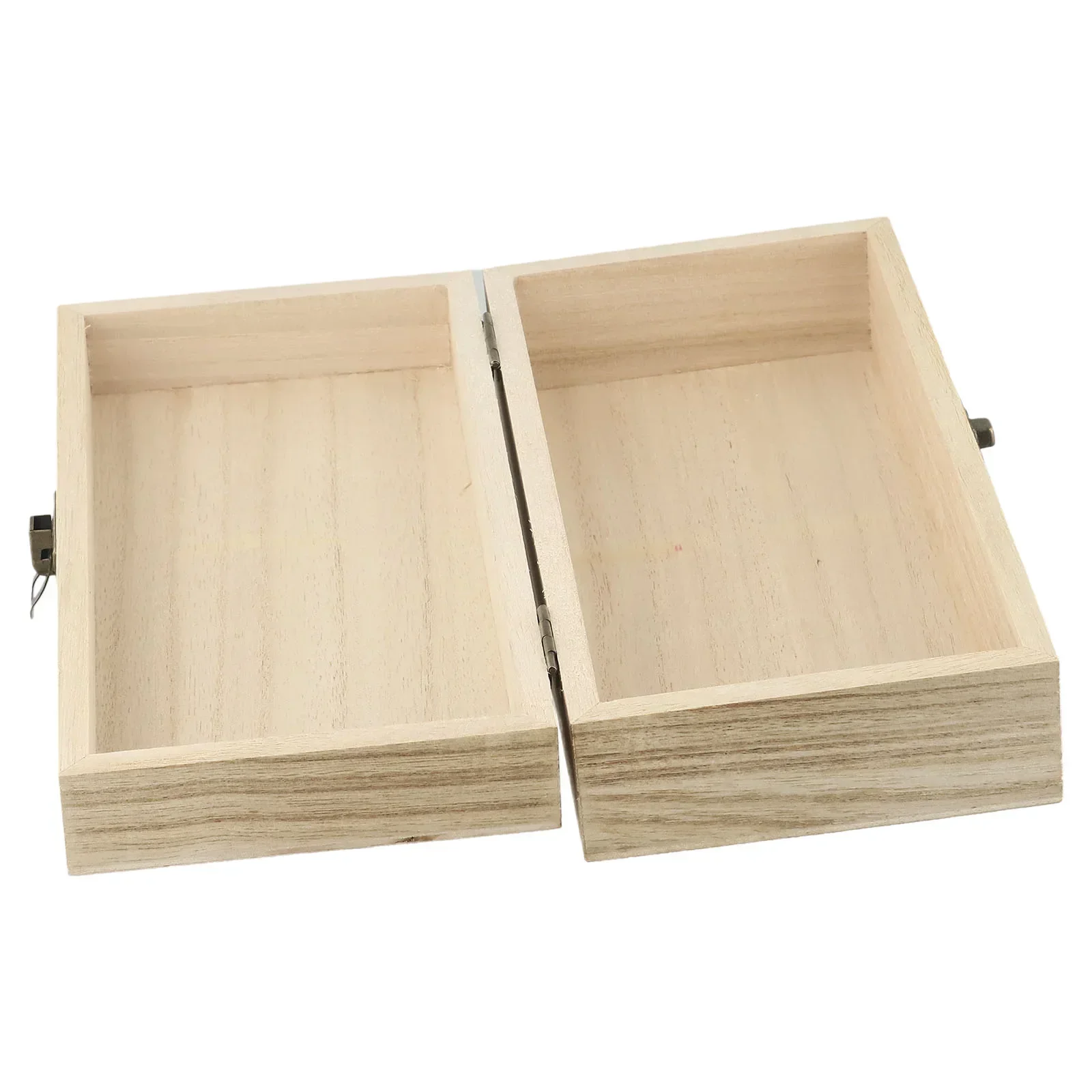 Rectangular Wooden Storage Box Multifunction Jewelry Beads Small Items Sundries Case Container Retro Desktop Clamshell Organizer