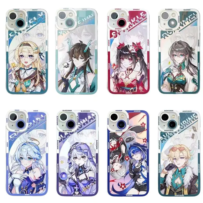 Case for Samusng Galaxy A55 A54 A35 A23 A24 S24 Ultra S22 S23 Plus S20 S21 FE A33 A52 A53 A52S 5G Cover Honkai Star Rail Sparkle