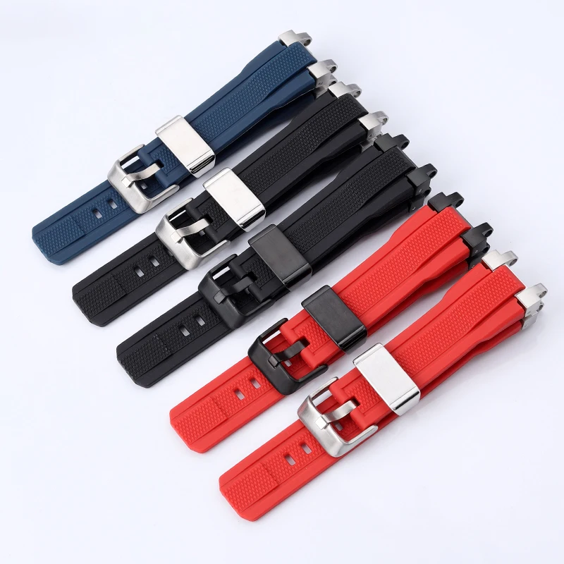 ل كاسيو G-SHOCK 5544 MTG-B1000 MTG-G1000 حزام ساعة رياضية mtgb1000 سيليكون المطاط تعديل المعادن المقاوم للصدأ سوار دائم