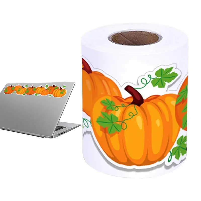 Halloween Skeleton Round Sticker Envelope Sealing Labels Candy Bag Sticker Halloween Decoration Decor Pumpkin