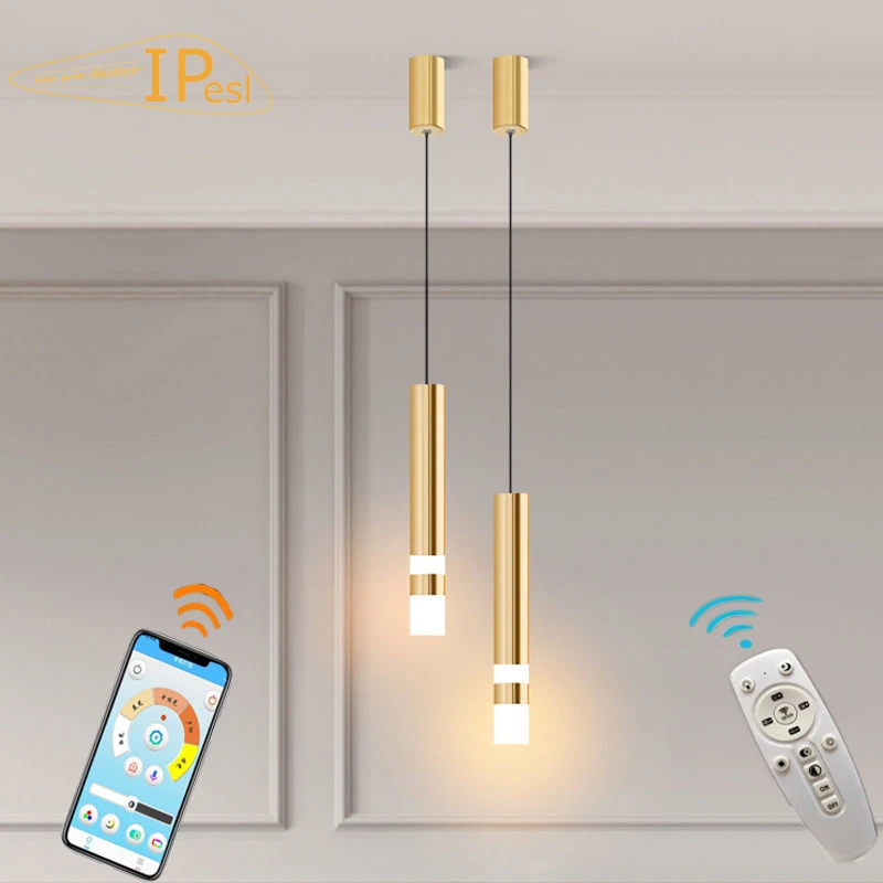 

Modern LED pendant lights indoor APP Remote hanging lamp dining room living room light fixture home decoration bedside lighting