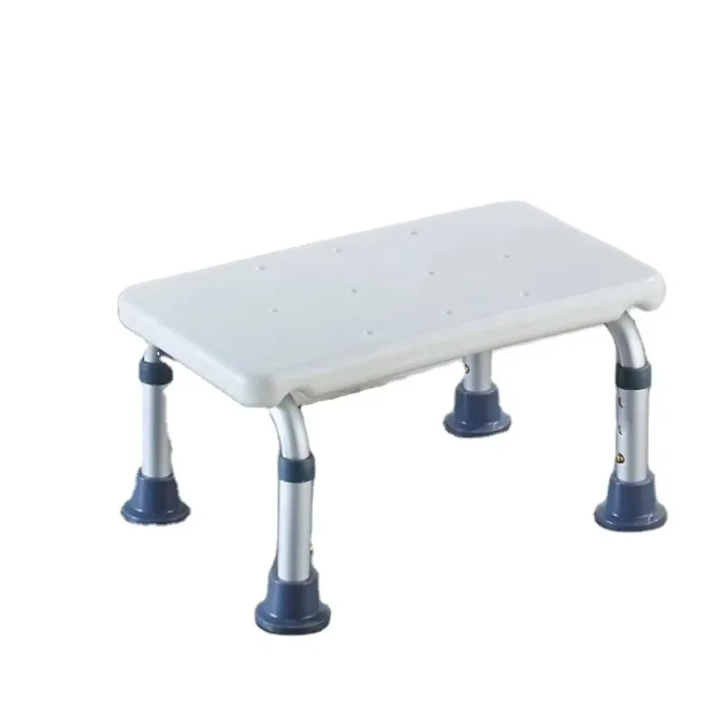 Adjustable Aluminum Shower Chair, Anti-slip Bath Stool for Elderly and Disabled, Medical Grade Bathroom Safety Seat
