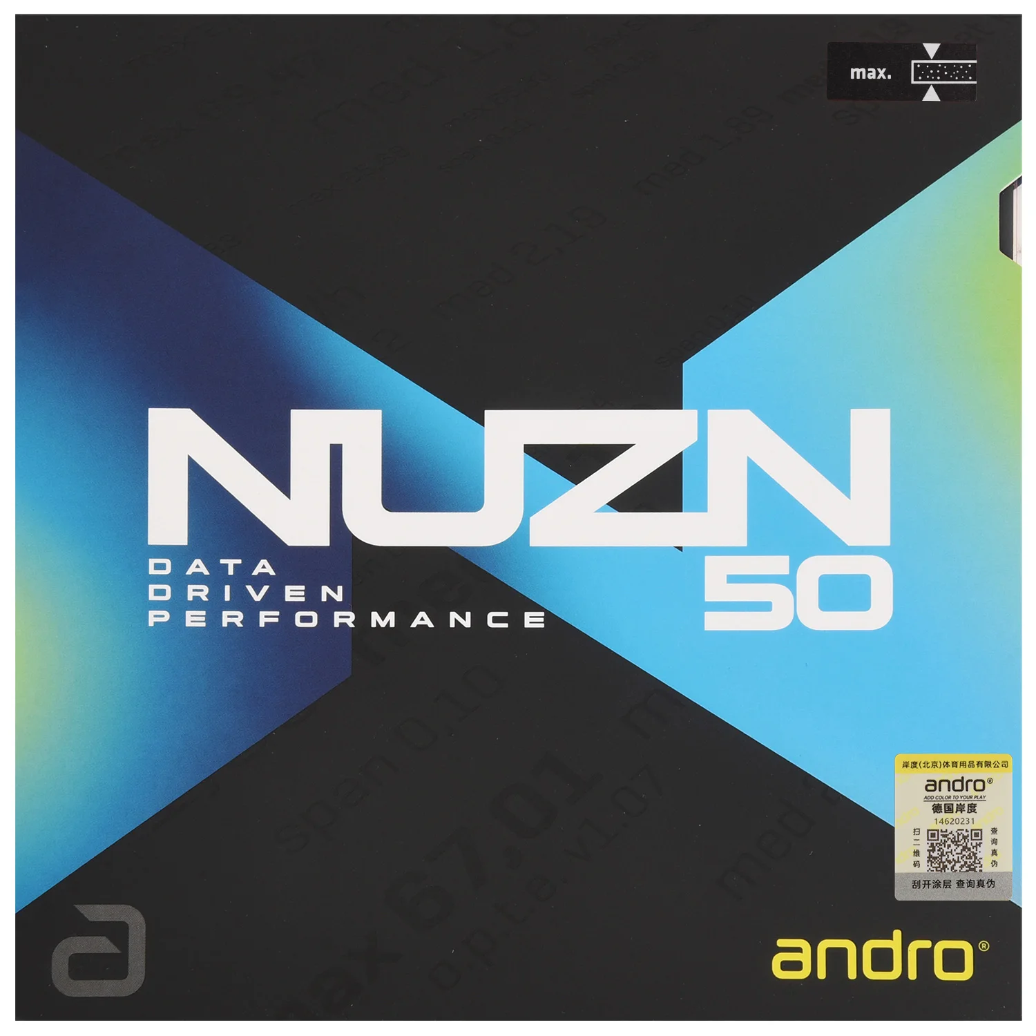 

ANDRO NUZN 50 Table tennis rubber