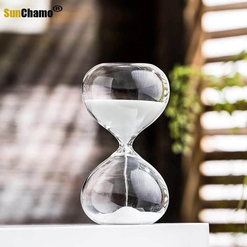 5/15/30 min Simple and Modern Glass Hourglass Timer Nordic Home Study Soft Decoration Decora Creative Birthday Gift Sand Watch