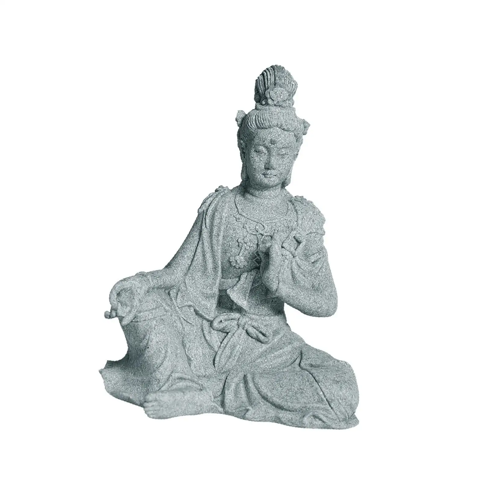 Estatuilla de Buda, estatua de Guanyin para decoración del hogar, regalo, escultura de piedra arenisca coleccionable, adorno de mesa para gabinete, dormitorio, escritorio