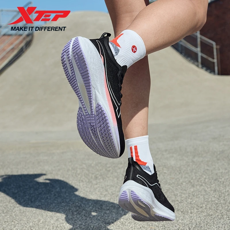 Xtep cinco velocidades 2.0 tênis de corrida para mulher 2024 outono confortável sapatos esportivos jogging amortecimento tênis 876318110002