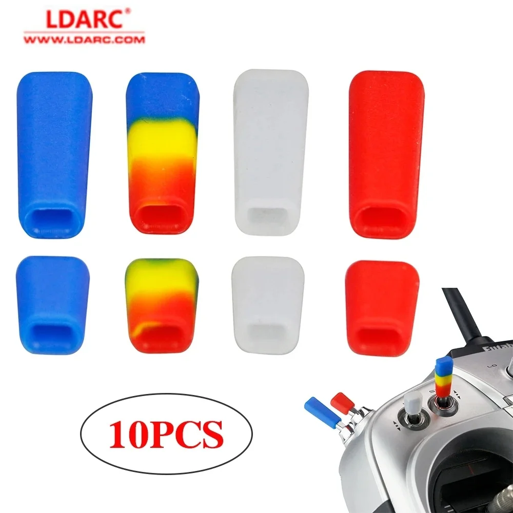 

10PCS LDARC Non-Slip Remote Control Switch Protection Sleeve Silicone Cover Flysky JR FUTABA Frsky RadioLink RC FPV Transmitter