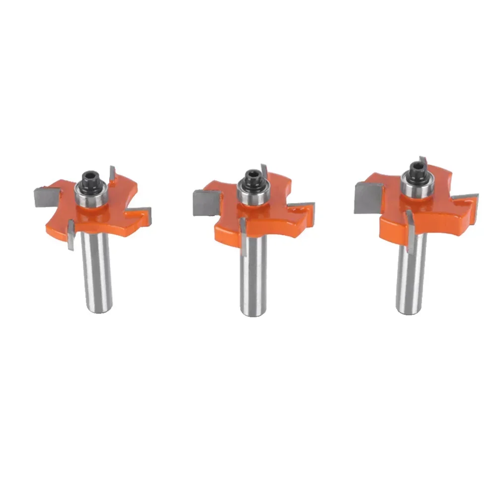 8mm Shank Z4 "T" Type Slotting Bit Router Bit Four Carbide Cutter Woodworking Milling Cutters for Wood Bit Face Mill Tools