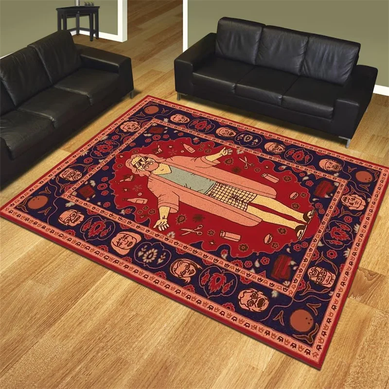 Lebowski Rug Dude Rug Famous Rug Mid Century Rug Popular Rug Salon Rug Decoration Custom Rug Floor Rug Area Rug Modern Rug