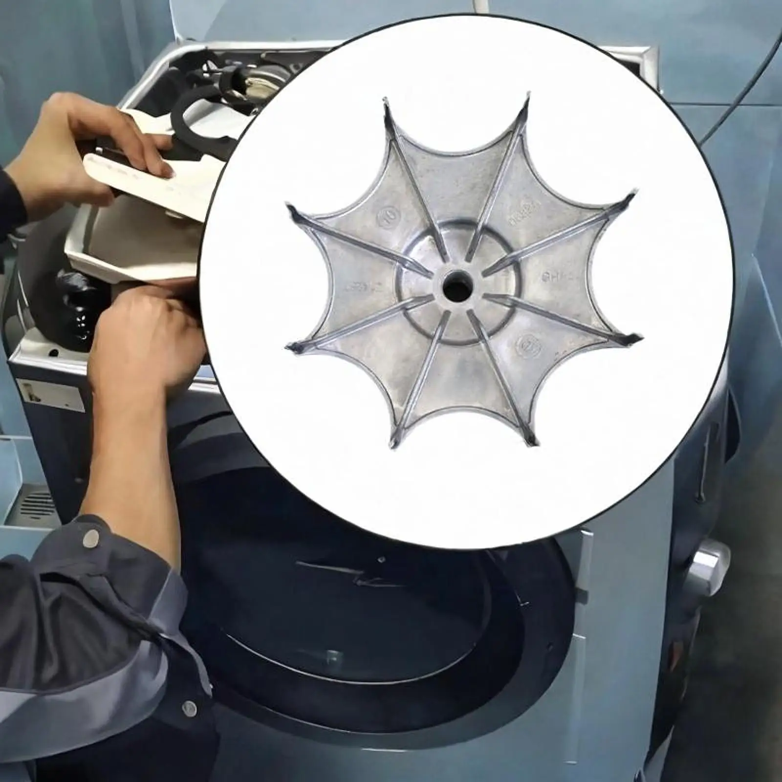 Шкив двигателя стиральной машины, охлаждающее колесо, автоматический шкив двигателя стиральной машины, рассеивание тепла, аксессуар для стиральной машины для Hai er