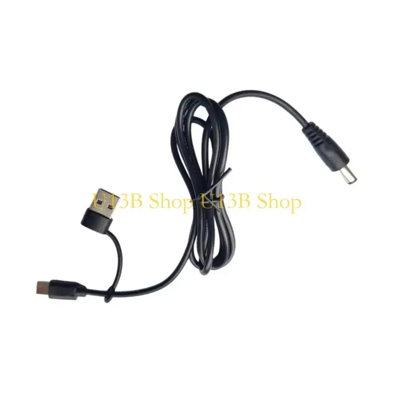 U13B USB Type C To DC5.5x2.1mm 12V Power Adapters Cable 1 Meter for Multiple Devices