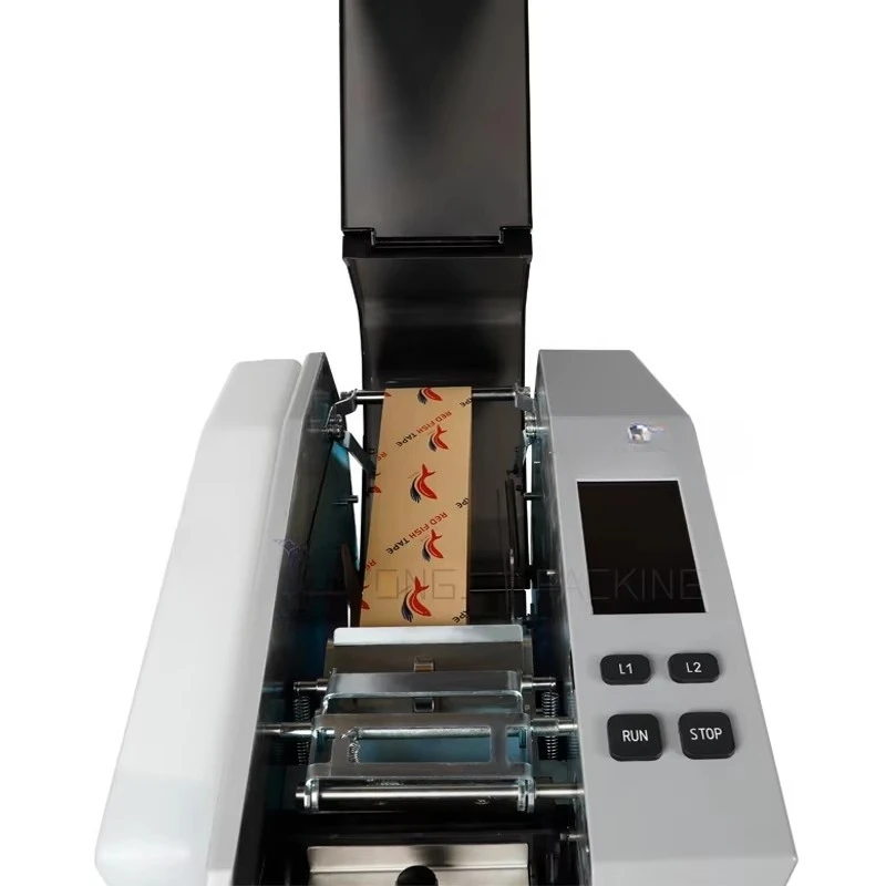 Dispensador Automático de Cinta de Papel Kraft Reforzado Activado por Agua para Sellado de Cartones con Diámetro Máximo de Rollo de 230 mm