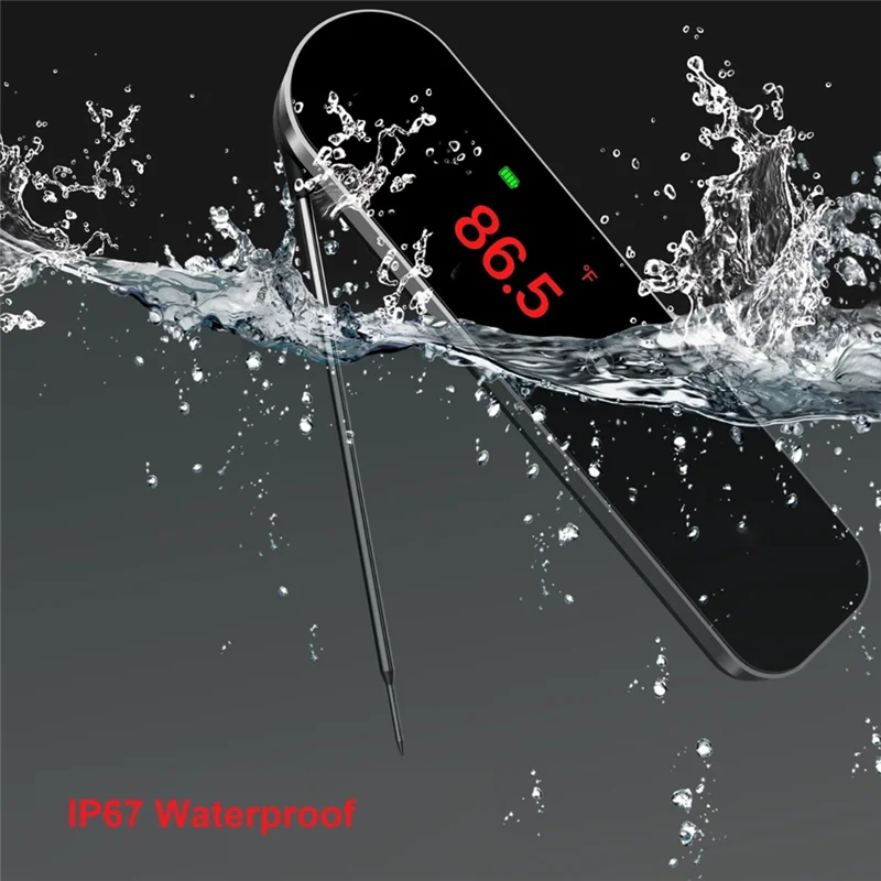 

A93Z 0.5S Response Fast Instant Read Meat Thermometer± 0.5° F Accuracy,IP67 Waterproof TFT Color Display Rechargeable
