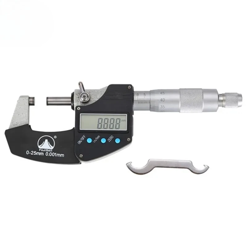 

Digital display outer diameter micrometer with an accuracy of 0-25mm and 0.001mm. New type of data output spiral micrometer