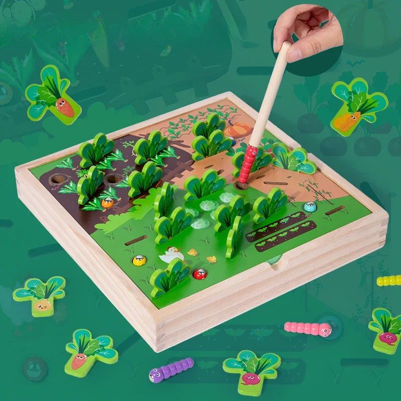 Bebê montessori educação ocupado jogos de tabuleiro quebra-cabeça puxar rabanete cor de madeira cognição brinquedo sensorial blocos de construção da criança brinquedos