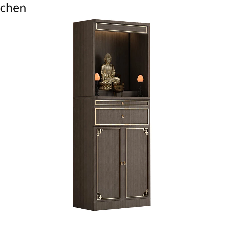 HTT Buddhist cabinet offering shrine Buddhist platform home modern Guanyin God of Wealth cabinet offering