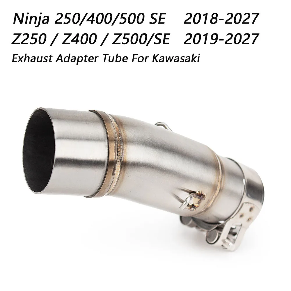 For Kawasaki Ninja 250/400/500 SE Z250 Z400 Z500SE 2018-2027 Motorcycle Exhaust Kit Racing Escape 51MM Interface Adapter Midpipe
