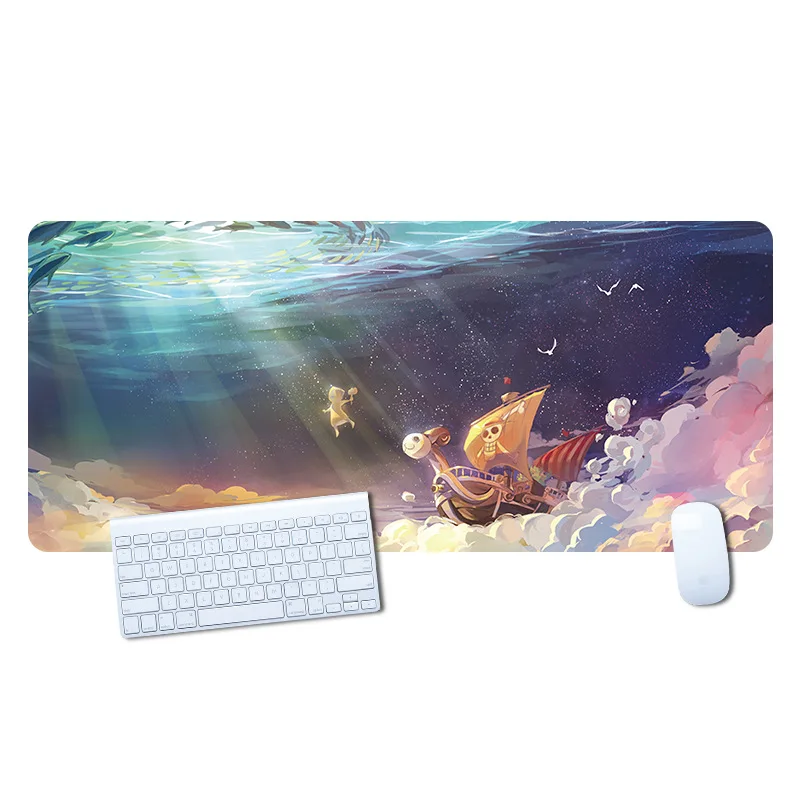 Anime ONE PIECE Mouse Pad Extra Large Male Edge-Locked Office Desk Mat Computer Keyboard Pad Student