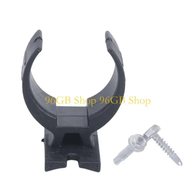 96GB Black Trailer Socket Mount Bracket for US 6 Way 7 Way Wiring Ends, Clip Towing Cable Rest with Screw Base for Trailer