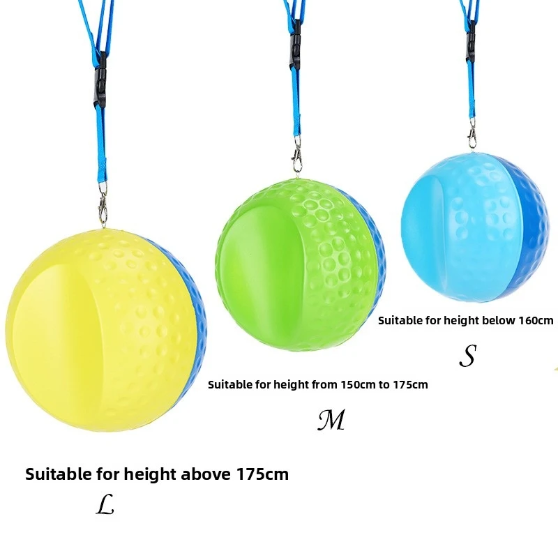 Golf Swing Training Ball Two-Color Connection Path Correction Aid