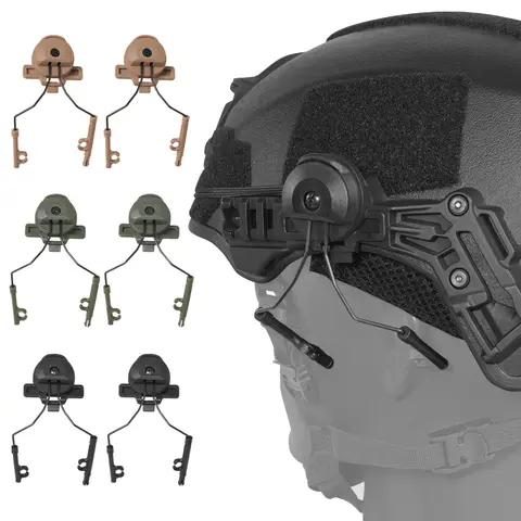 BOOIU Tactical Headset Bracket Wendy Helmet Earphone Buckle Stand ARC Rail Adapter Mount Comtac II Noise Cancelling Headset