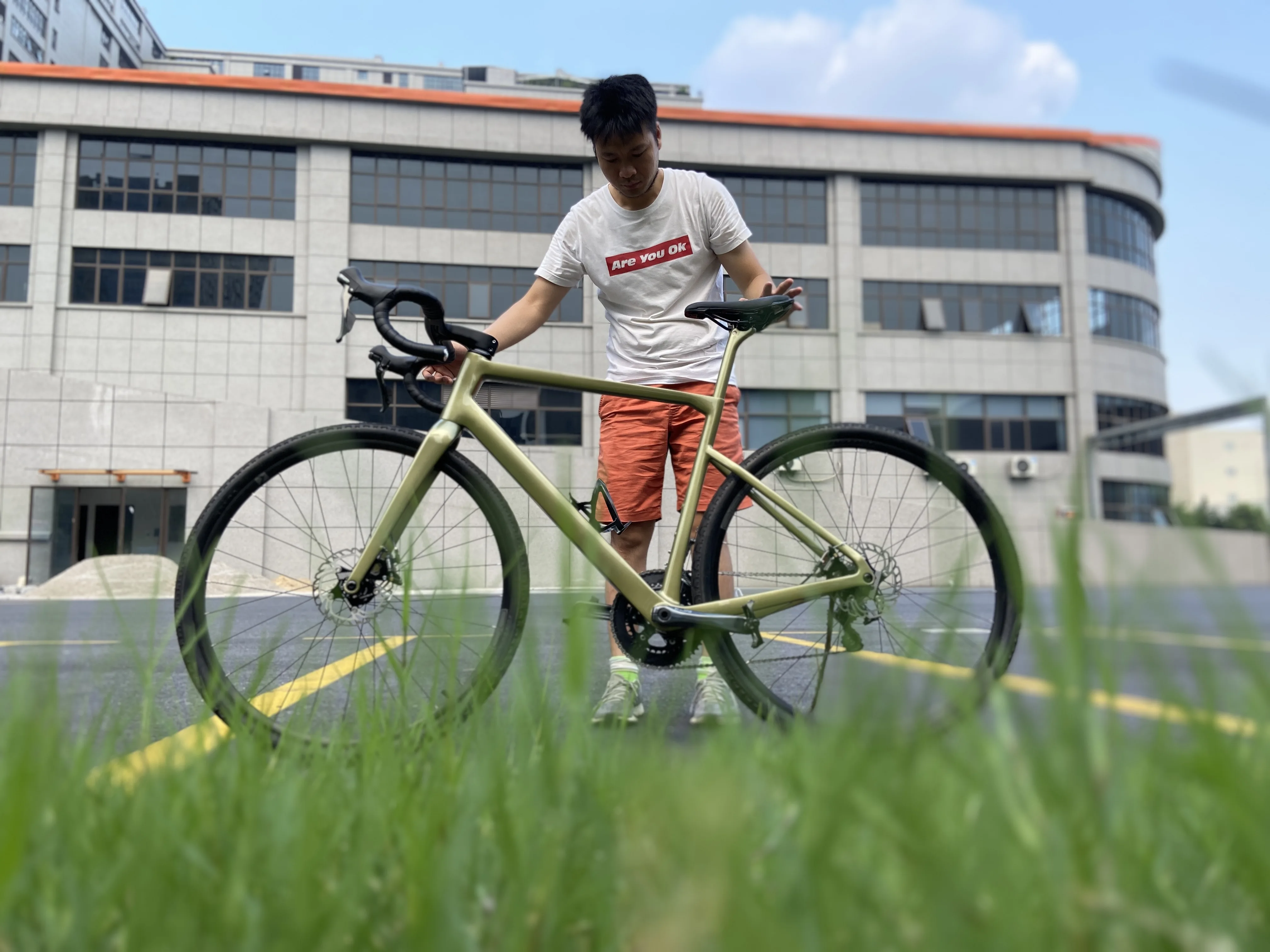 Dual Disc Brake Gravel Bike, Carbon Fiber Material, 700C 45C Specification, Professional Racing Training Bicycle view 6