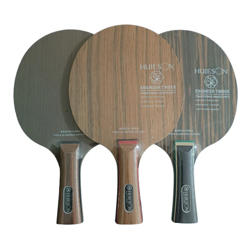 Huieson 7 Plywood Carbon Table Tennis Blade Engineer Timber, High Tech Wood Surface Ping Pong Paddle for DIY Powerful Racket