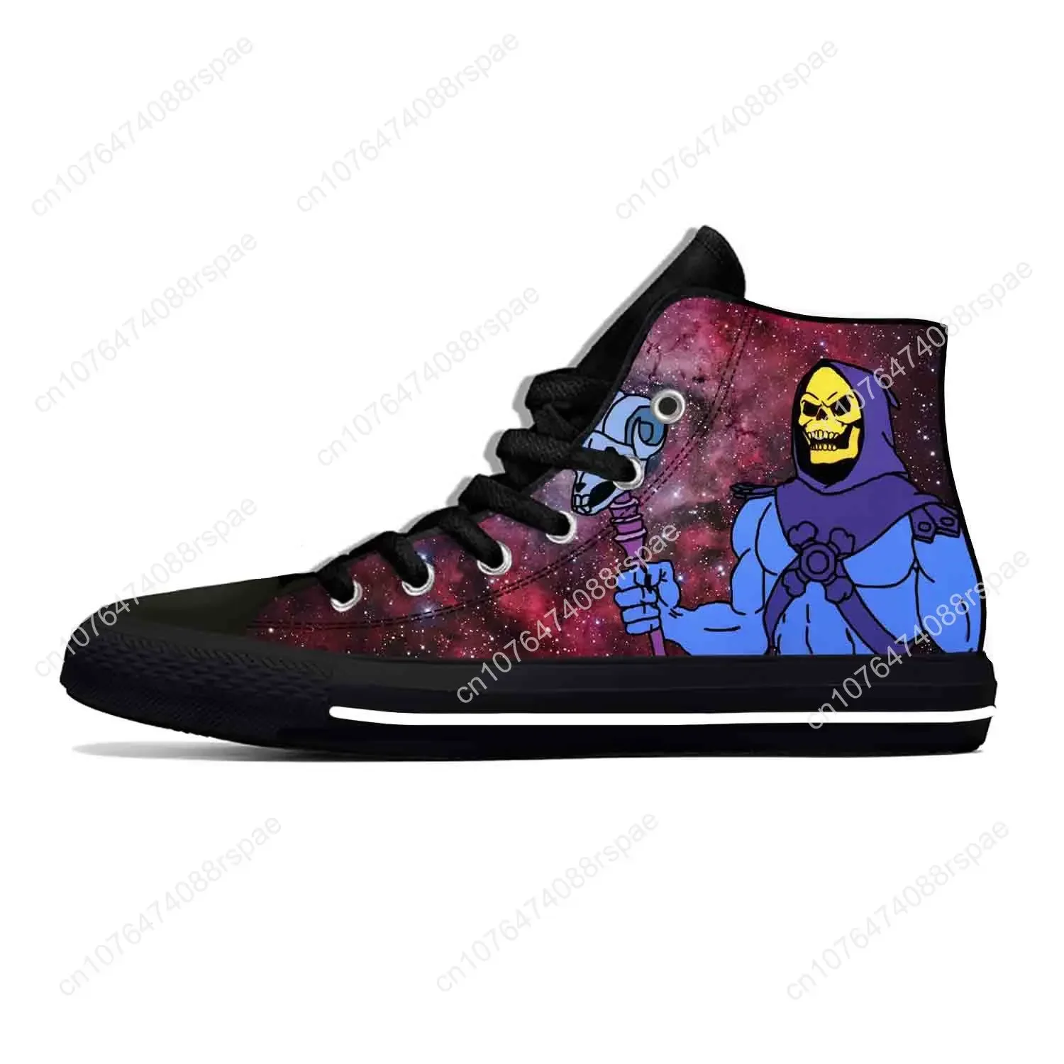 Meesters Van Het Universum Cartoon Skeletor He-Man Casual Stoffen Schoenen Hoge Top Lichtgewicht Ademend 3d Print Heren Dames Sneakers