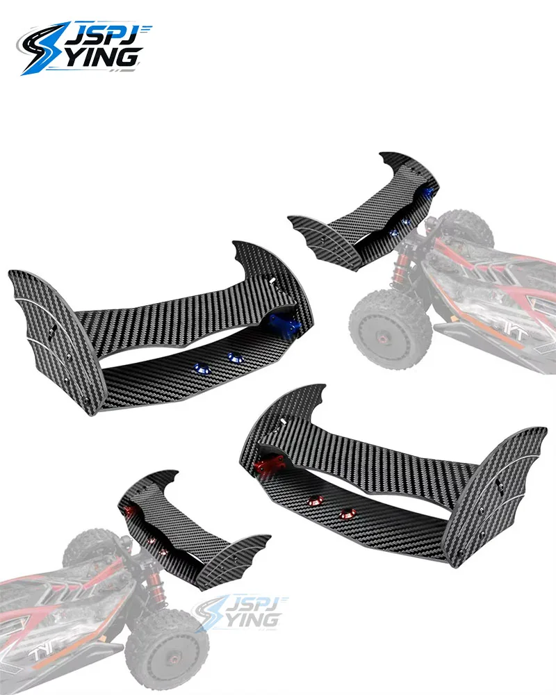 RC Carbon Fiber Adjustable Tail Wing Rear Spoiler, Aerodynamic Wing for ARRMA 1/8 TYPHON RC Car Replacement OP Parts