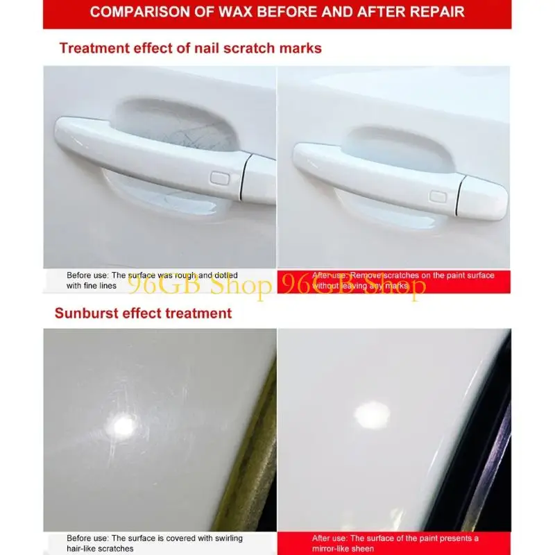 

96 ГБ Универсальный автомобильный крем для удаления царапин с краски для большинства типов автомобильных красок