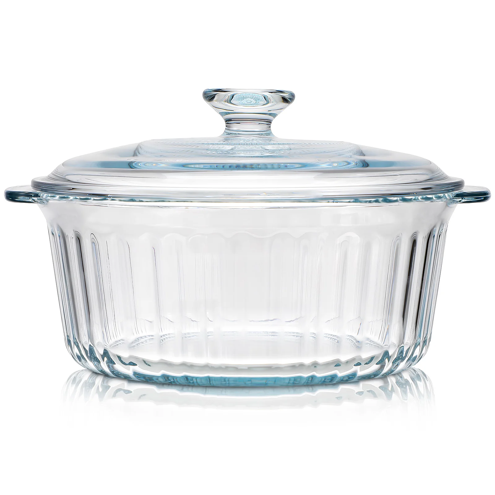 

Round Glass Casserole Dishes for Oven Baking Covered with Lid Lids Cookware Roasting Pan