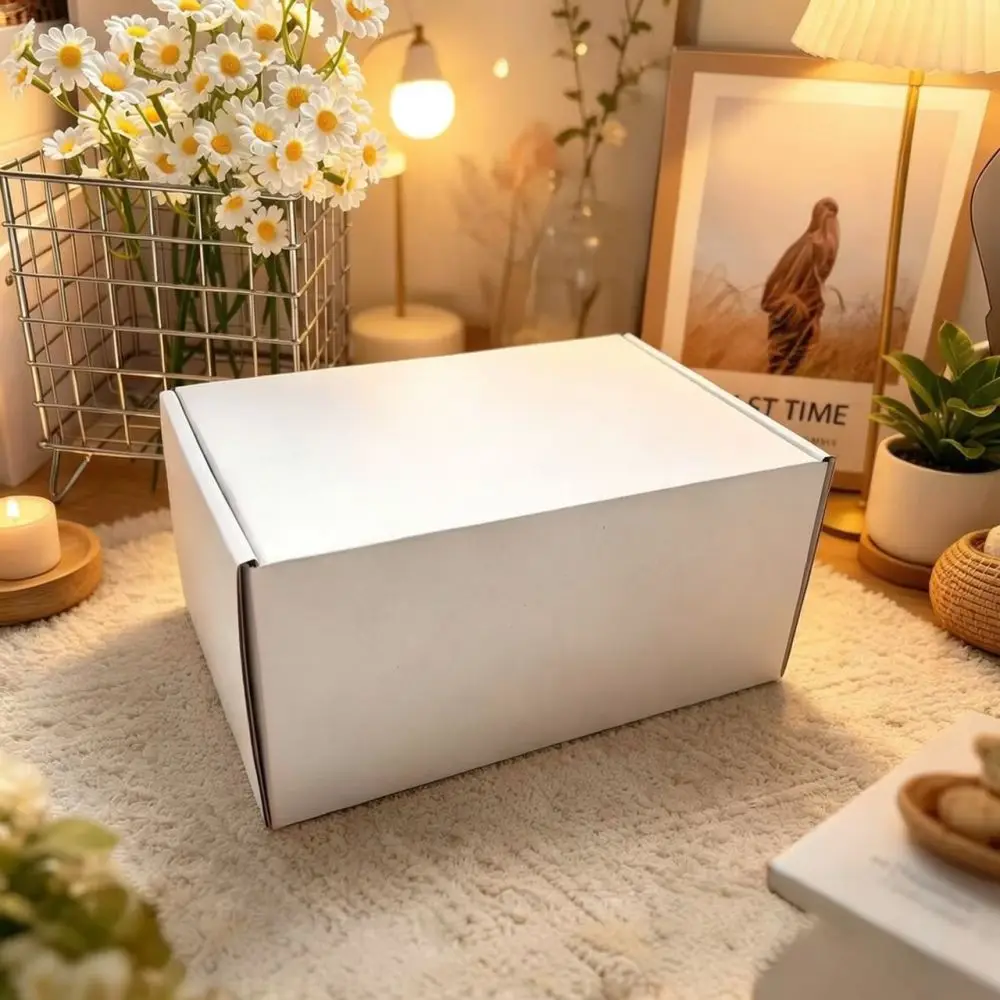 White Corrugated Airplane Box Extra Hard Mailing Carton Foldable Gift Packaging Container For Professional Product Delivery view 5