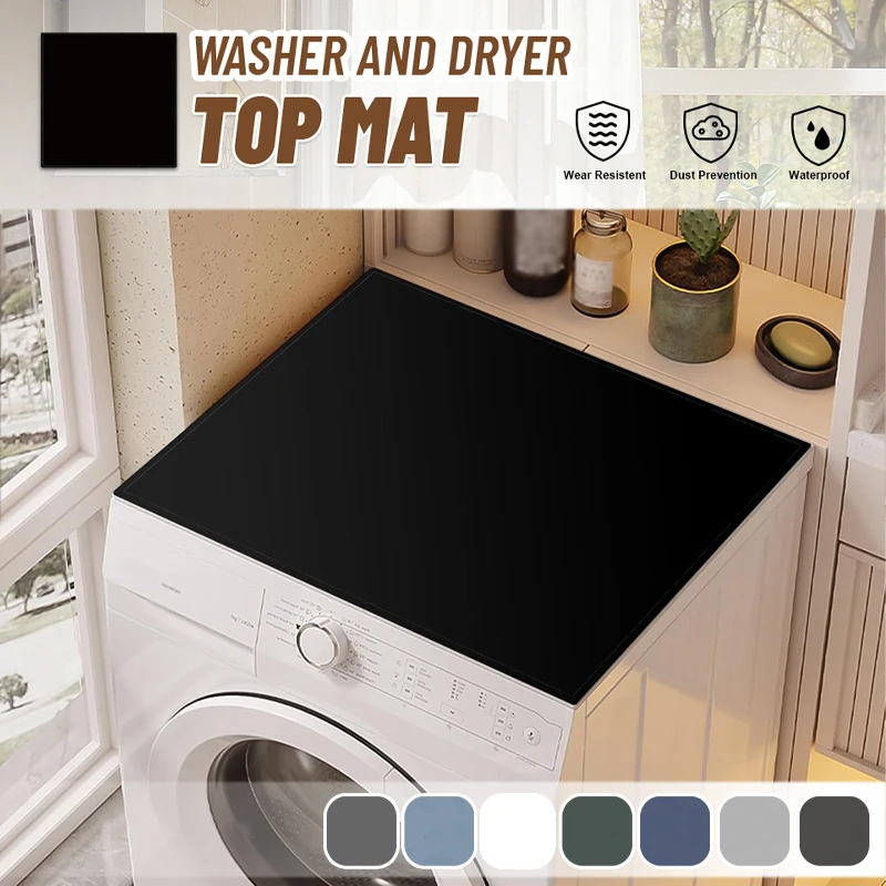 

Multi-Purpose Absorbent Washing Machine Dust Cover Mat Non-Slip Kitchen Drain Pad Protective Mat for Bathroom Microwave Oven