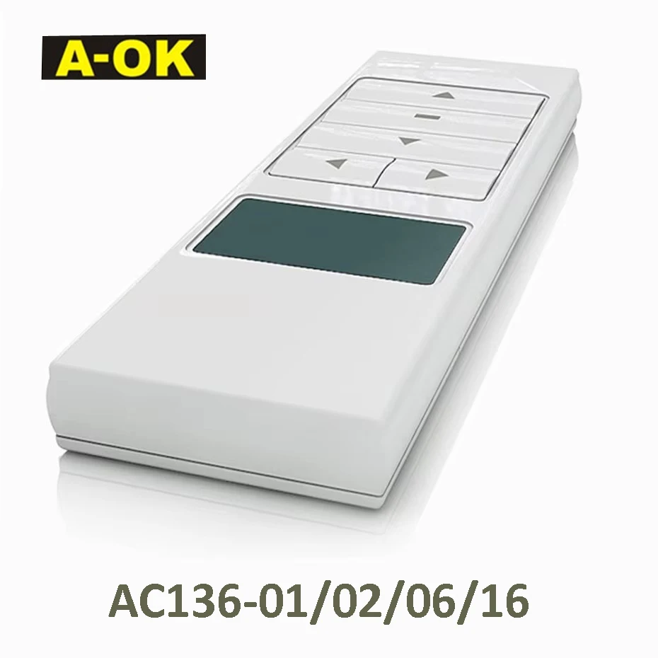 A-OK AC136 ซีรีส์เครื่องส่งสัญญาณไร้สาย RF433 อีโมเตอร์รีโมทแบบใช้มือถือสำหรับ A-OK RF433 มอเตอร์,AC136-1,AC136-2,AC136-6,AC136-16