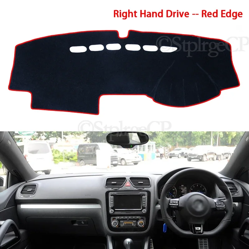 Dashboard Cover Pad Sunshade Dashmat Car Carpet Accessories 2009 2010 2015 for Volkswagen VW Scirocco 2008~2017 Anti-Slip Mat