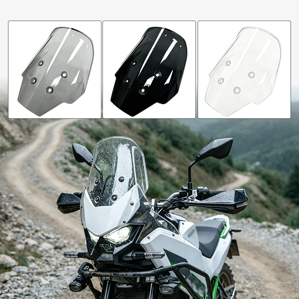 For Kawasaki KLE 500 SE KLE500 2026 Motorcycle Accessories Large Windshield Windscreen Touring Screen Protector Wind Deflector