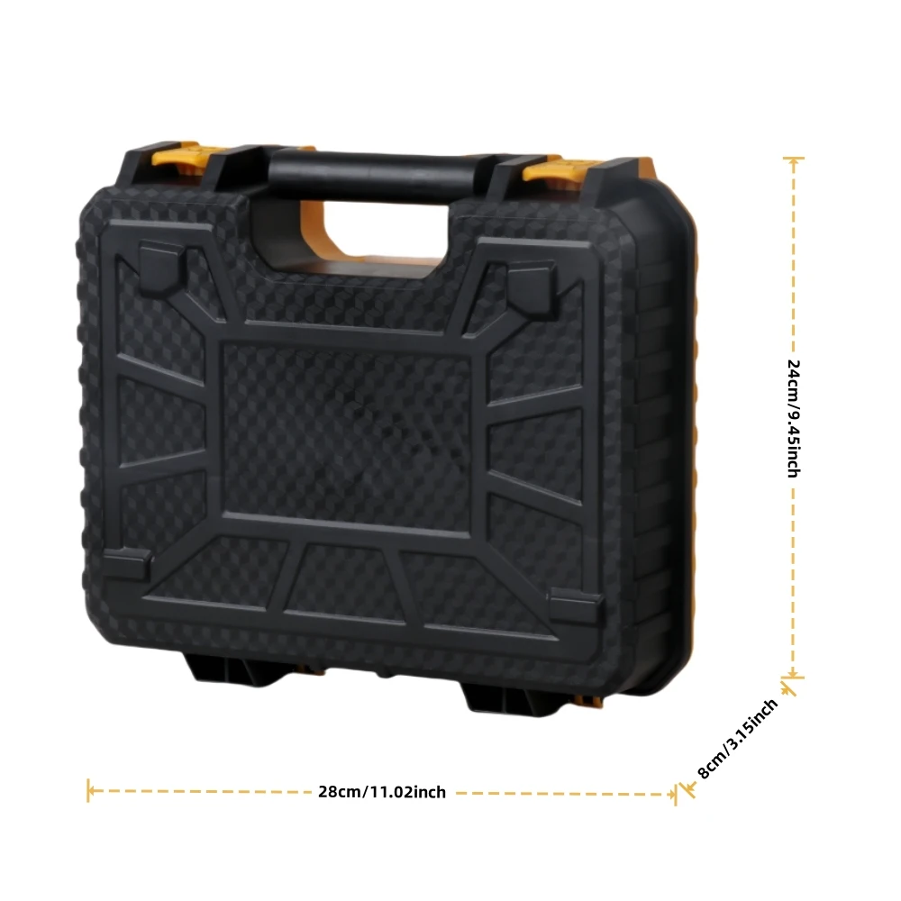 YIKODA Tool Box Applicable To12V/16.8V/21V Electric Drill  Professional Plastic Case