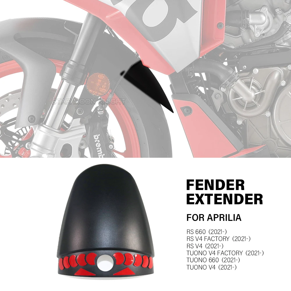 

Fender Hugger Extension For Aprilia RS660 RSV4 Factory Tuono 660 V4 Factory Tuono660 2021- Accessories Front Mudguard Extender