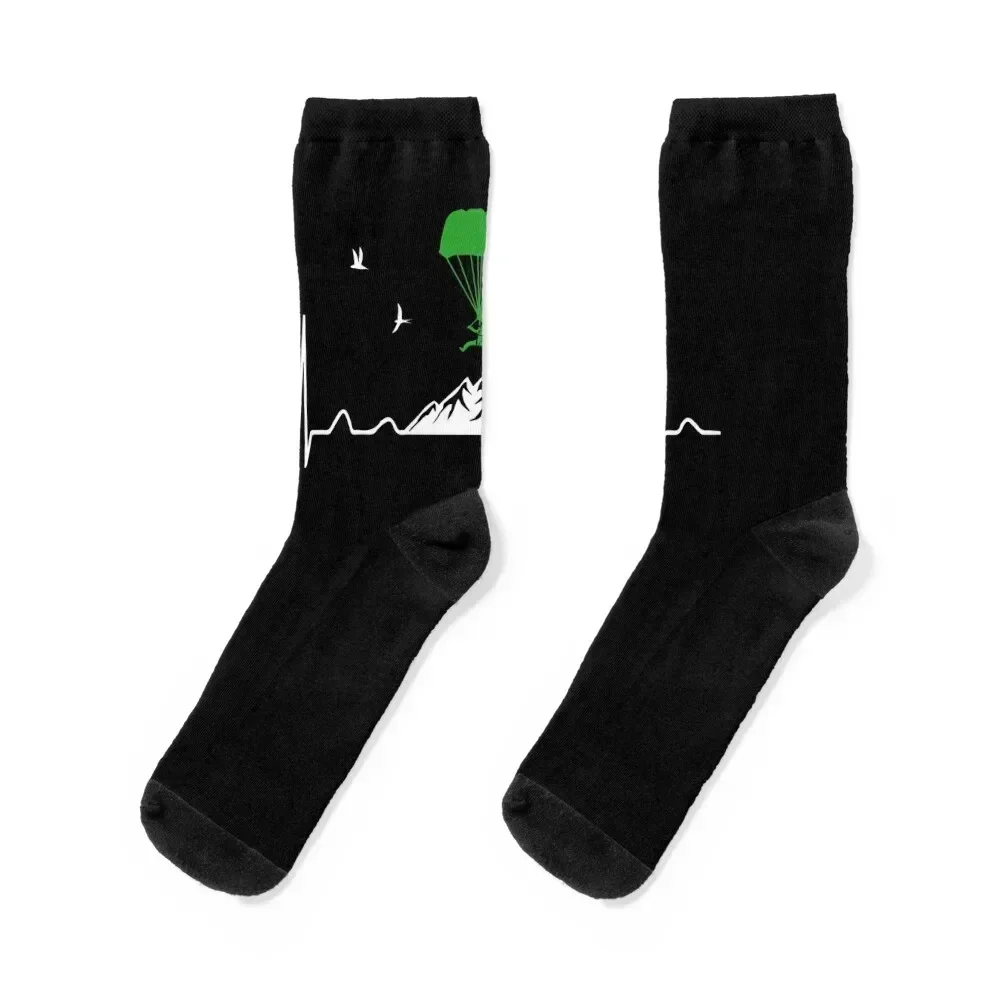 

Skydiver Heartbeat Paragliding Socks gifts anime heated Wholesale Socks Women's Men's