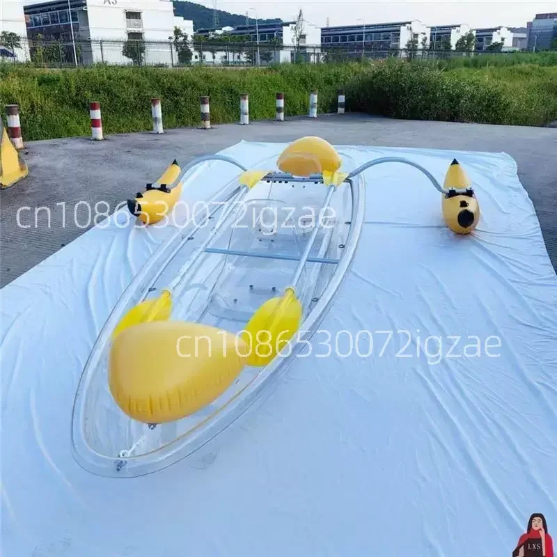 Water transparent boat Internet celebrity glass boat B & B swimming pool Internet celebrity Park scenic spot play boat