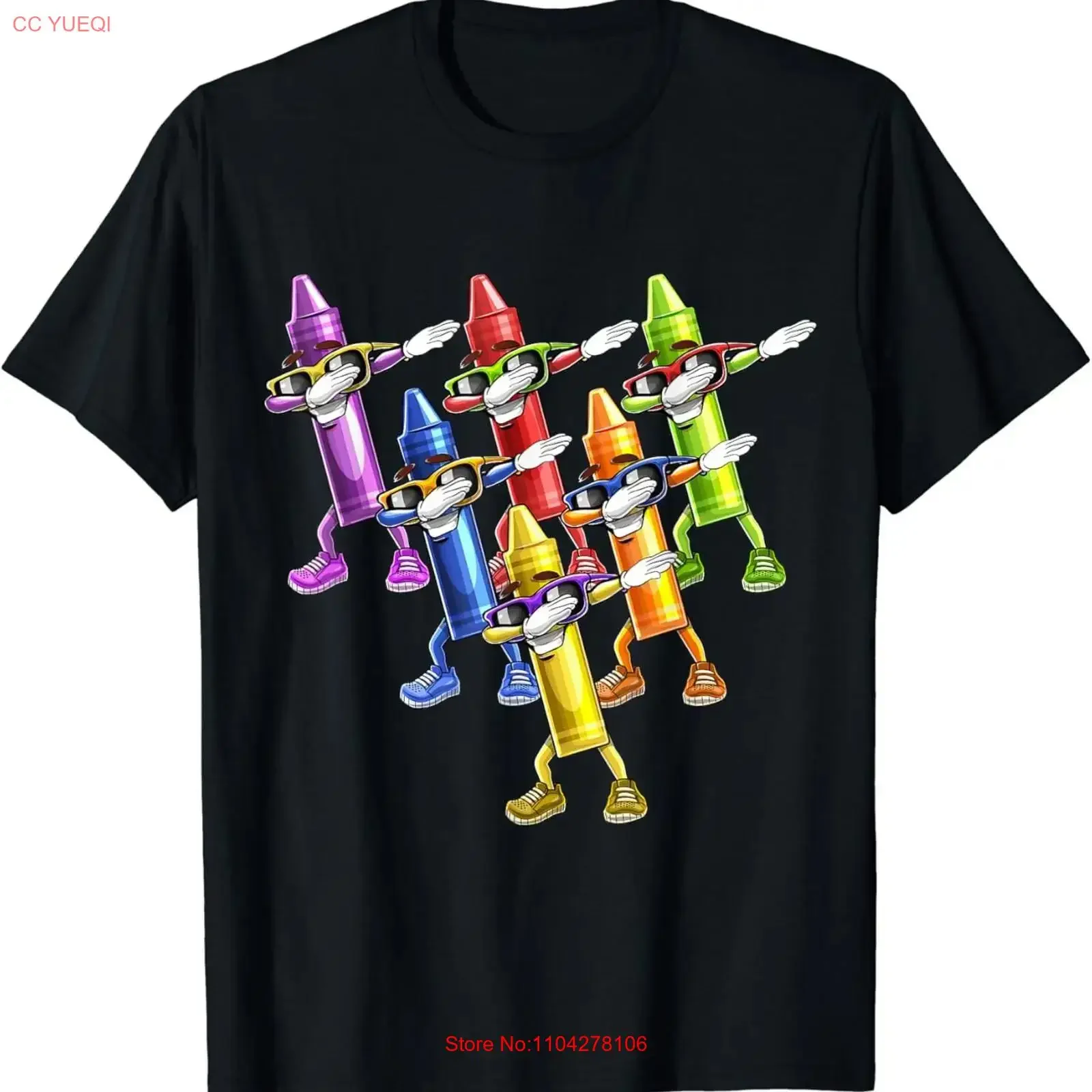 Dabbing Crayon Back to School First Day of Girls Boys T Shirt vintage Washed Stylish Stretched graphic homme Comfortable Unisex