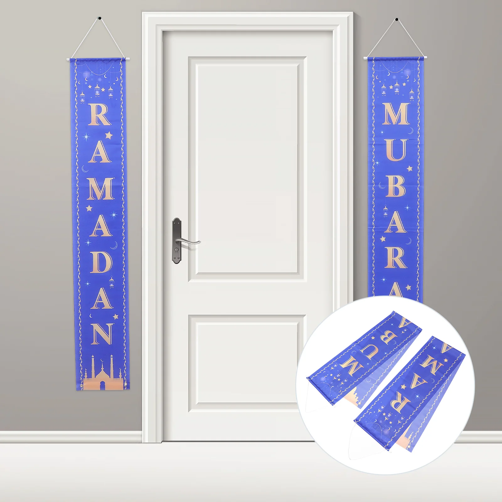 Eid -Fitr Couplets Ramadan Hanging Decoration Banner Ornament Emblems Flags Sign Party The