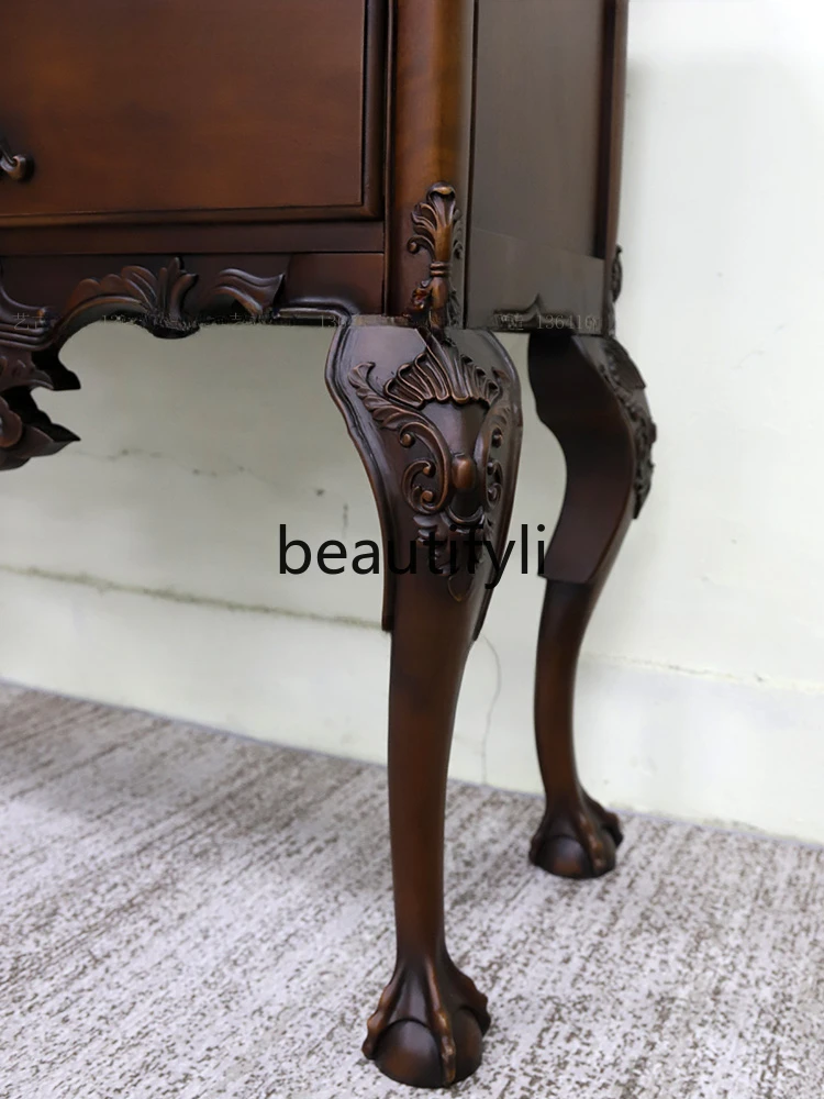 Armoire de Rangement Française, Table de Porche Rétro Américaine