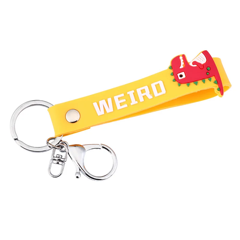 Minso 恐竜ティラノサウルスレックスゴムロープキーホルダーペンダント、クリエイティブブレスレットアクセサリーキーホルダーブレスレットペンダント