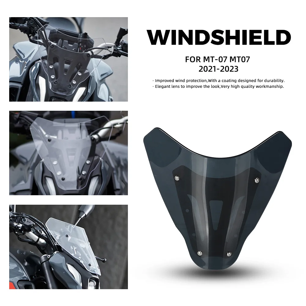 

For YAMAHA MT-07 MT07 2021 2022 Motorcycle Front Screen Sports WindScreen Windshield Air Wind Deflector Bracket MT07 Accessories