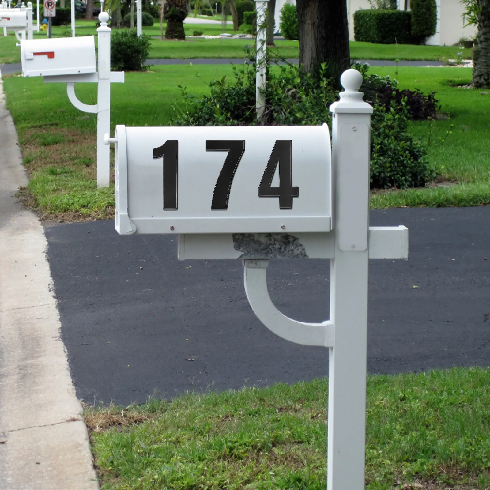 

Waterproof 0-9 Number Stickers Self Adhesive Door Numbers for House Mailbox DIY Trash Can Labels Outdoor Use Mailbox Sticker