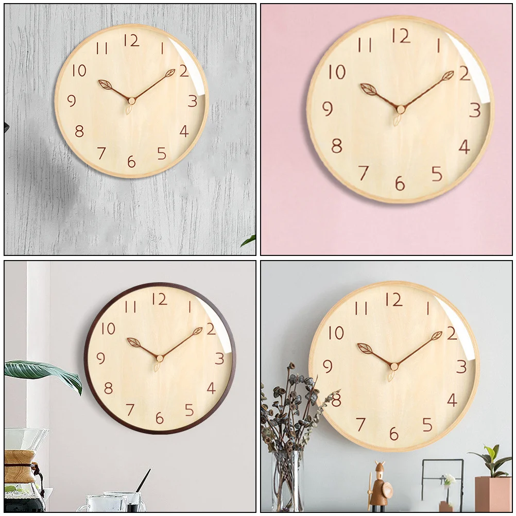 

Simple Wooden Wall Clock with Elegant Branch Design Silent Quartz Movement for Bedroom Living Room Wall Art Decoration Household